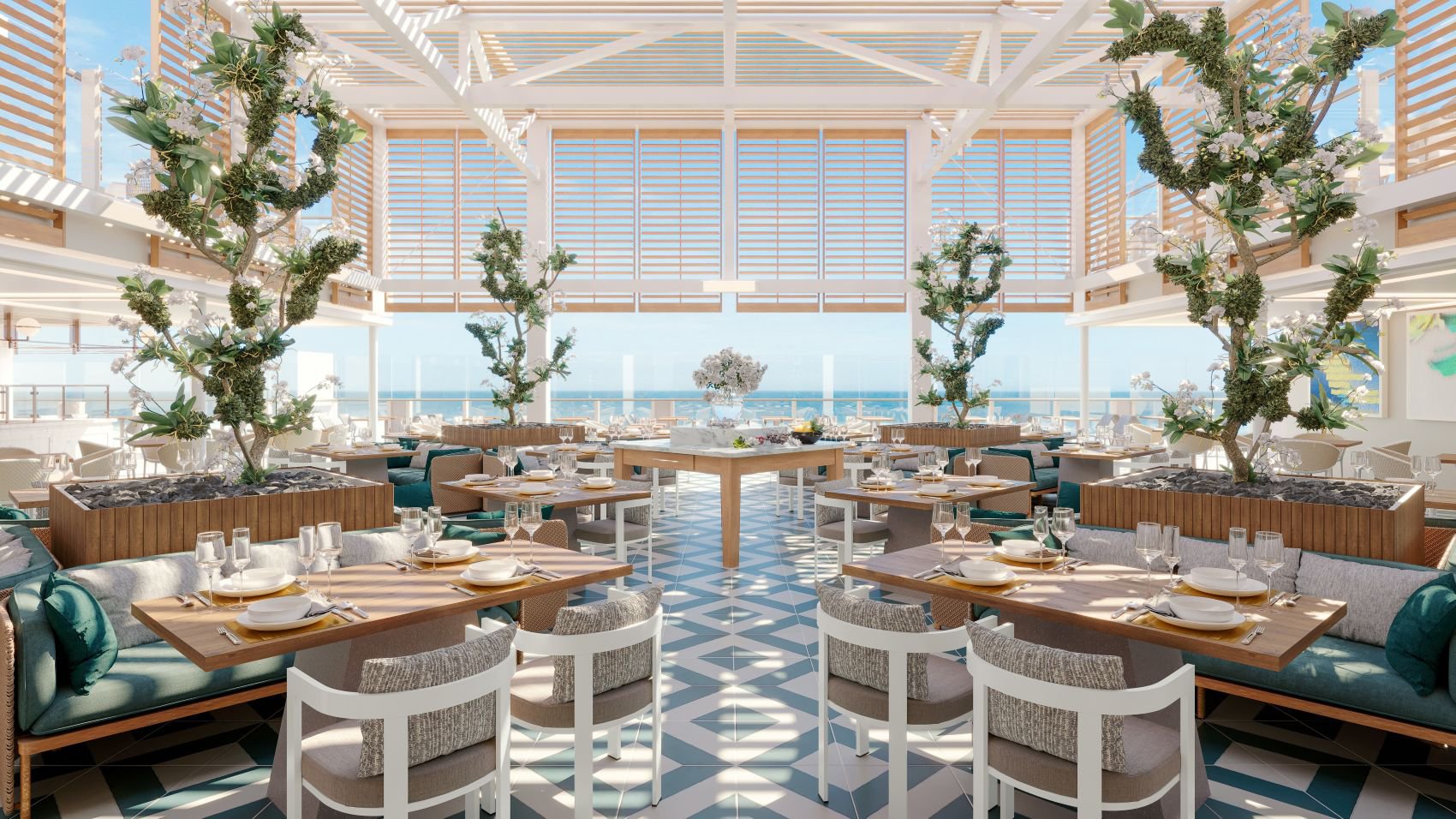 Innenansicht des Restaurants „The Marquee“ auf der Silver Ray | © Silversea Cruises