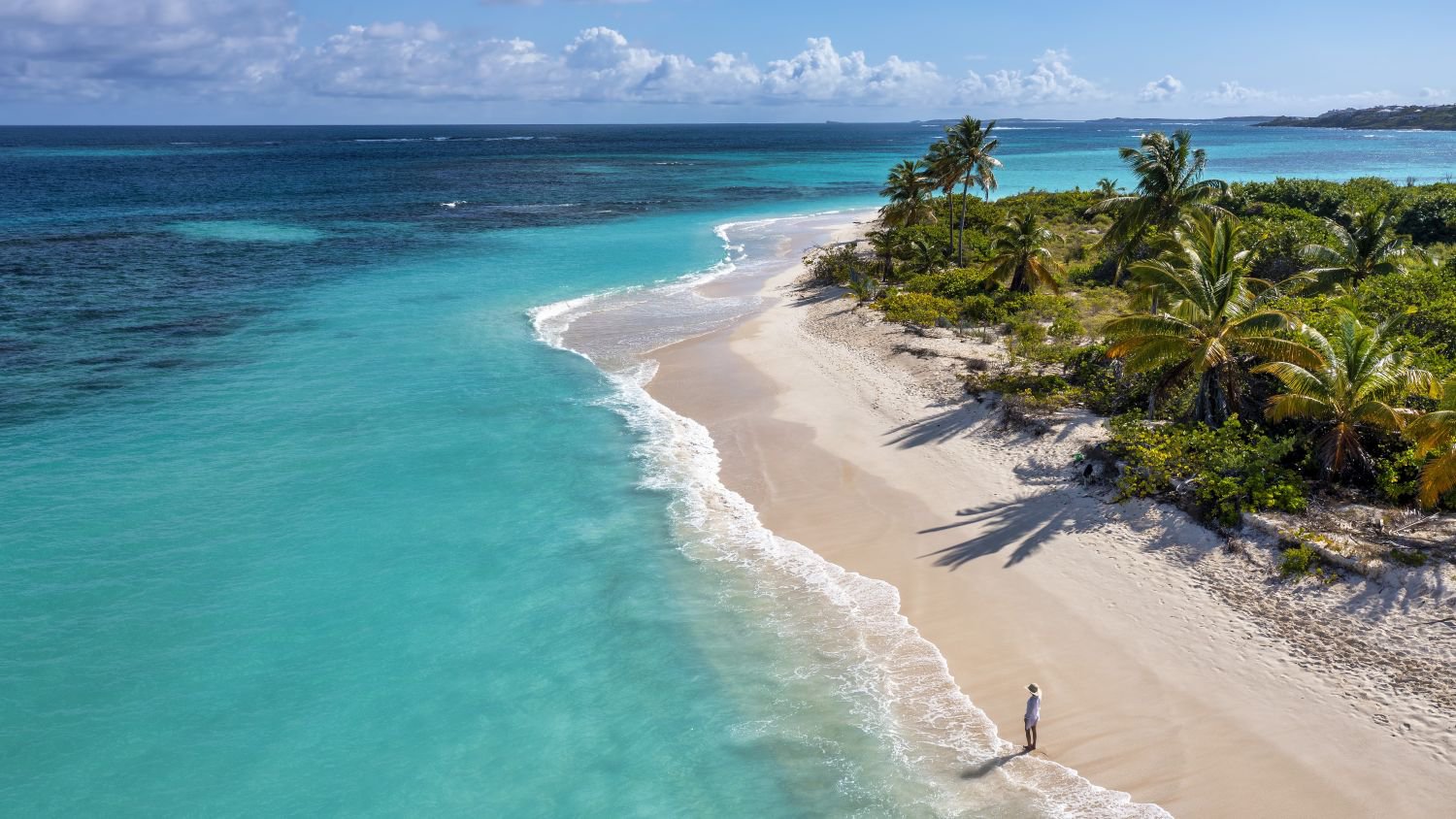 Urlaubsmoment am palmengesäumten Traumstrand mit kristallklarem, türkisfarbenem Meer, Shoal Bay Beach auf Anguilla  | © MEIERS WELTREISEN