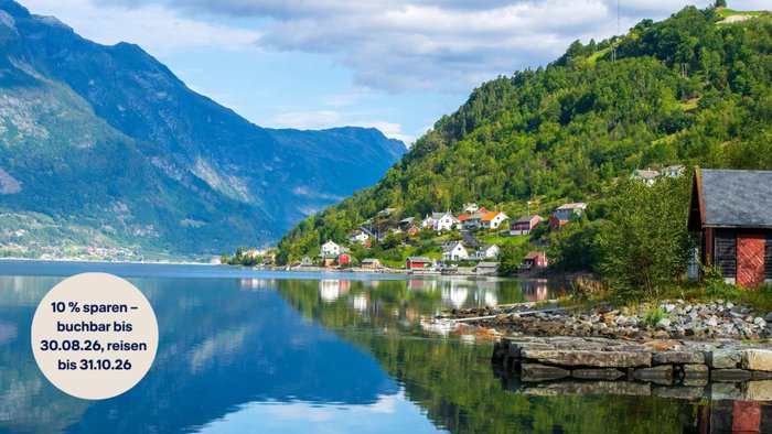 Landschaft am Hardangerfjord bei Sekse in Norwegen | © Getty Images
